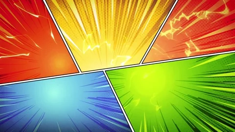 Comic Book Advertisement Background With Energy Fx Stock Footage 335468452
