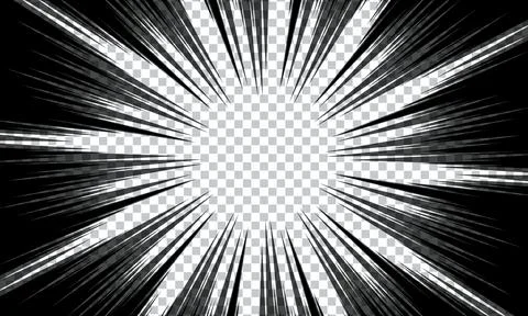 Comic book and manga speed line background. Superhero action, explosion bac.. Illustrazione stock