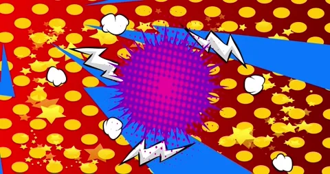 Comic book animatied background animation Stock Footage 307891319