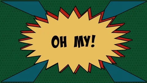 Comic book appear Oh my Stock Footage 343365600