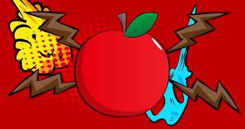 Comic Book Apple 스톡 동영상 306692117
