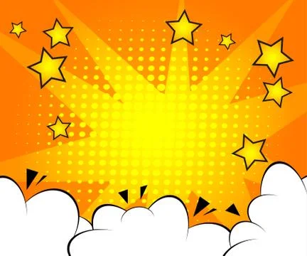 Comic book background. Abstract cartoon explosion design illustration. Vector Stock Illustration