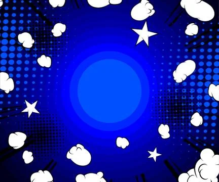 Comic book background. Abstract cartoon explosion design illustration. Vector Illustrazione stock