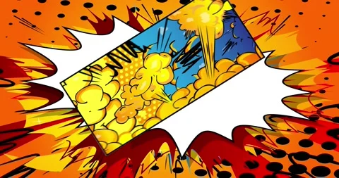 Comic Book Background Banner Stock Footage 166821104