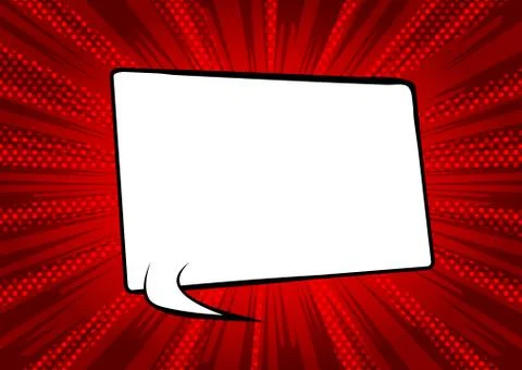 Comic book background with big blank speech bubble. 스톡 일러스트