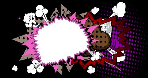 Comic Book background on black Stock Footage 342828815