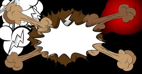 Comic Book background on black Stock Footage 343474967