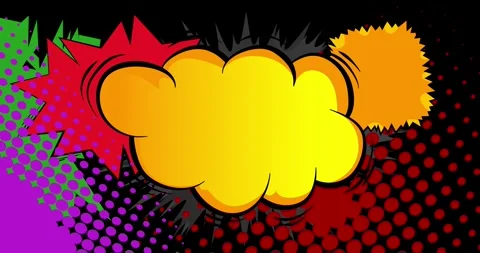 Comic Book background on black video Stock Footage 342574975