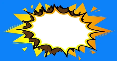 Comic Book background on blue Stock Footage 334828514