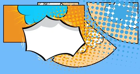Comic Book background on blue Stock Footage 341541828