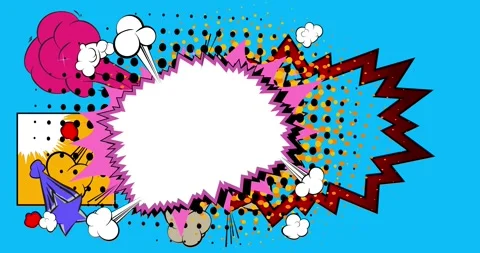 Comic Book background on blue Stock-Footage 342304121