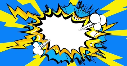 Comic Book background on blue Stock Footage 342778038