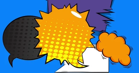 Comic Book background on blue Stock Footage 342828817