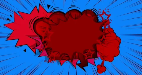 Comic Book background on blue Stock Footage 343660016