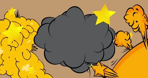 Comic Book background on brown animation Stock Footage 334988233