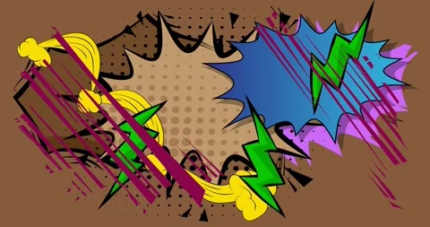 Comic Book background on brown cartoon Stock Footage 344512794