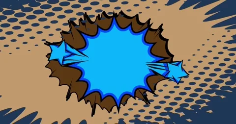 Comic Book background on brown video Stock Footage 346663734