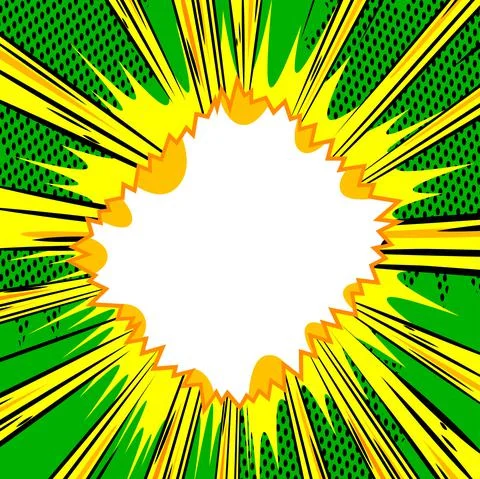 Comic book background with colored explosion effect and space for text. Vecto Stock Illustration