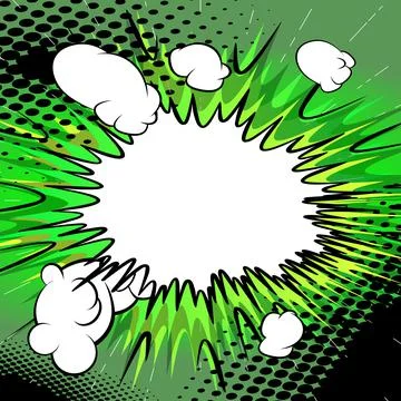 Comic book background with colored explosion effect and space for text. Vecto Illustrazione stock