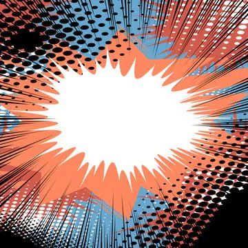 Comic book background with colored explosion effect and space for text. Vecto Stock Illustration