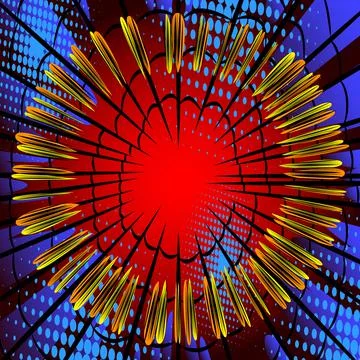 Comic book background with colored explosion effect and space for text. Vecto Stock Illustration