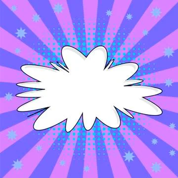 Comic Book Background. Colorful Halftone Pattern. Cartoon Speech Bubble Stock Illustration