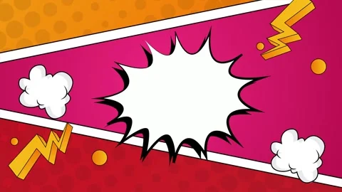 Comic book background with colorful pop art panels seamless 4k video background Stock Footage 293046866