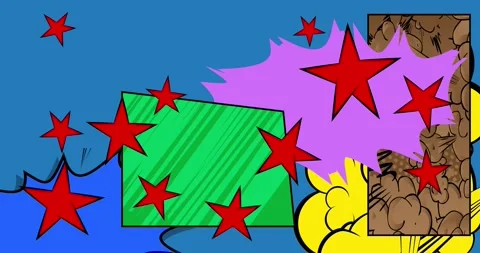 Comic Book background on dark blue Stock Footage 341541829