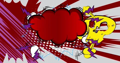 Comic Book background on dark red Stock Footage 341452840