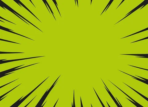 Comic book background featuring black speed lines radiating outward from it Stock Illustration