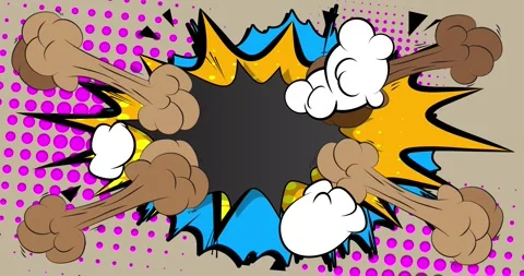 Comic Book background on gray Stock Footage 340595300