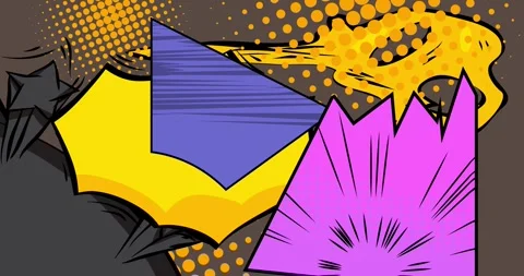 Comic Book background on gray Stock Footage 341373744