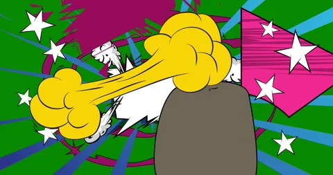 Comic Book background on green cartoon Stock Footage 345100979