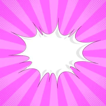 Comic Book Background. Halftone Pattern. Cartoon Speech Bubble. Dotted Texture. Stock Illustration