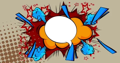 Comic Book background on light brown animation Stock Footage 345517199