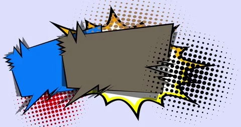 Comic Book background on light gray Stock Footage 339639739