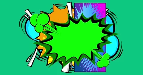 Comic Book background on light green Stock Footage 340861374