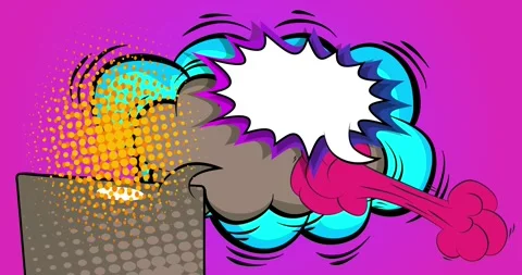 Comic Book background on light purple video Stock Footage 345013269