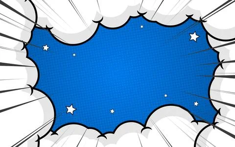 Comic book background. Modern creative pop art halftone style background. Stock Illustration