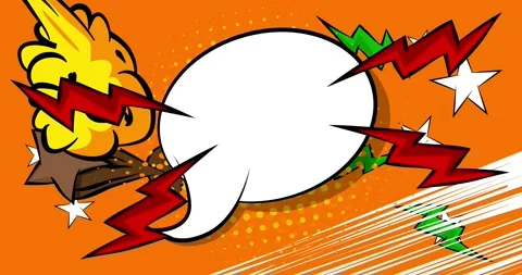 Comic Book background on orange video Stock Footage 335796190