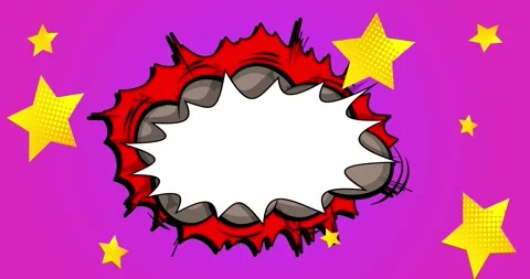 Comic Book background on pink Stock Footage 334905231