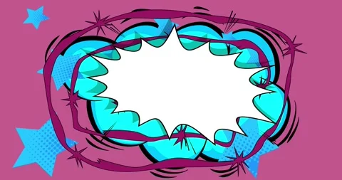 Comic Book background on pink Stock Footage 341907615