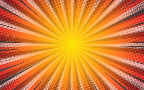 Comic book background. Pop art motion rays background for magazine, cover, .. 스톡 일러스트