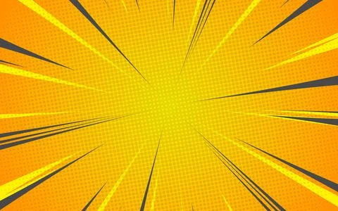 Comic book background. Pop art motion rays background for magazine, cover, .. Stock Illustration