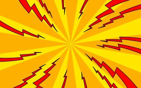 Comic book background. Pop art motion rays background for magazine, cover, .. Stock Illustration