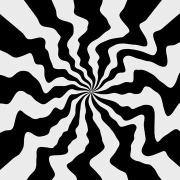 Comic Book Background in Psychedelic Art Style (Black, White) Stock Illustration