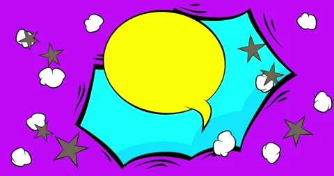 Comic Book background on purple Stock Footage 341996688