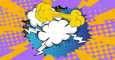 Comic Book background on purple Stock Footage 342089403