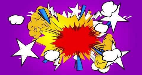 Comic Book background on purple Stock-Footage 342304116