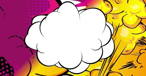 Comic Book Background Purple, Yellow, White Stock Footage 165097385